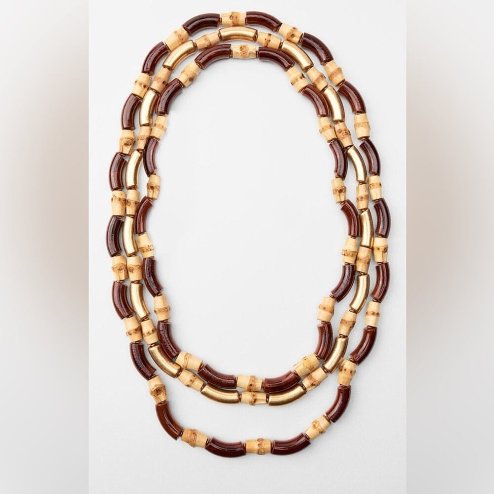 Nwt-Zara- 3 pk of wood necklaces